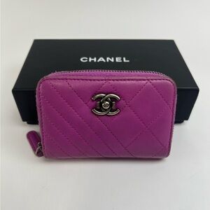 Chanel Fuchsia Zippy Wallet